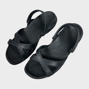 Crocs Womens Size 9 Black Sandals